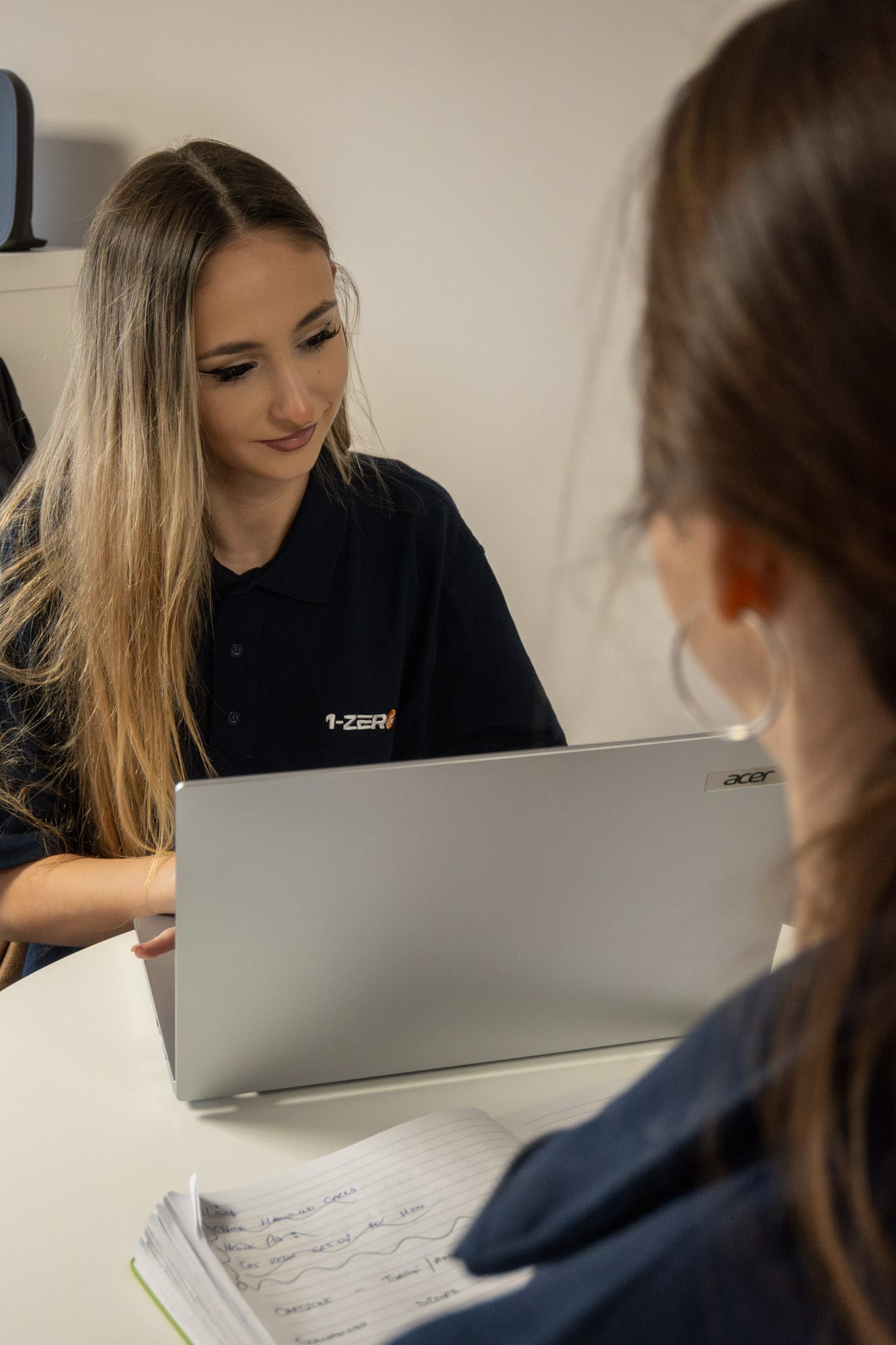 lily 1 zero 1 working at desk at torquay IT office